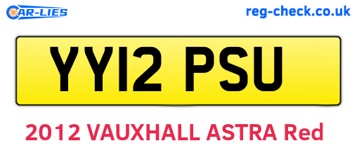 YY12PSU are the vehicle registration plates.