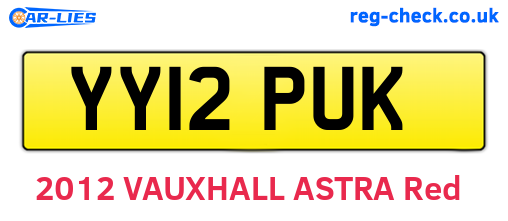YY12PUK are the vehicle registration plates.