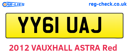 YY61UAJ are the vehicle registration plates.