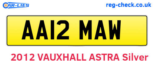 AA12MAW are the vehicle registration plates.