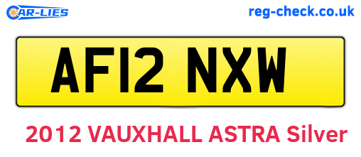 AF12NXW are the vehicle registration plates.