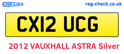 CX12UCG are the vehicle registration plates.