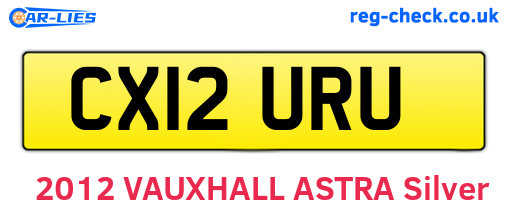 CX12URU are the vehicle registration plates.