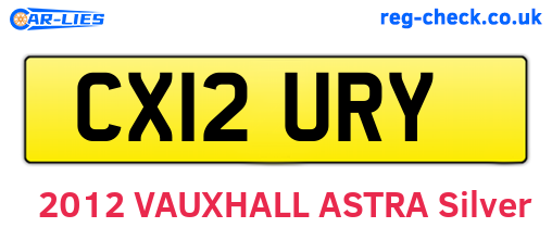 CX12URY are the vehicle registration plates.