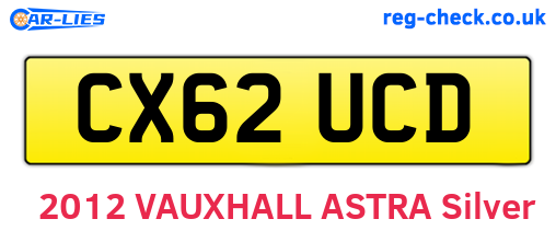 CX62UCD are the vehicle registration plates.