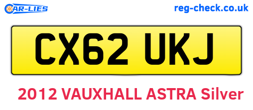 CX62UKJ are the vehicle registration plates.