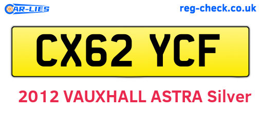 CX62YCF are the vehicle registration plates.