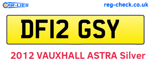 DF12GSY are the vehicle registration plates.