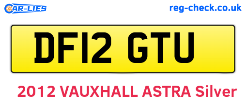 DF12GTU are the vehicle registration plates.