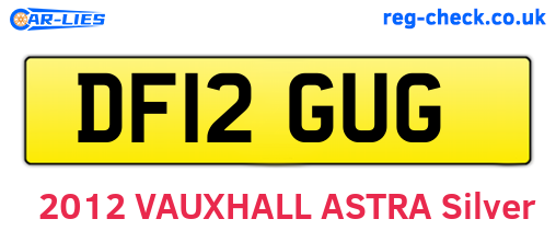 DF12GUG are the vehicle registration plates.