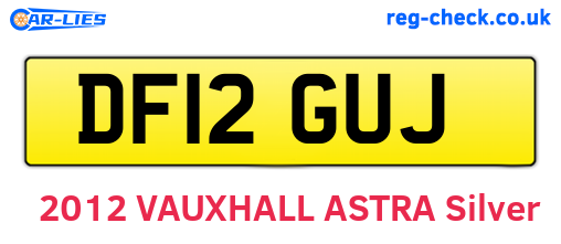 DF12GUJ are the vehicle registration plates.