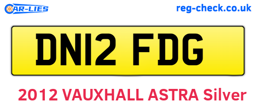 DN12FDG are the vehicle registration plates.