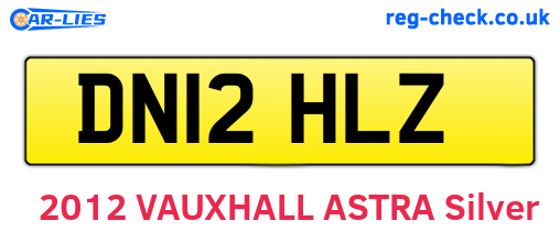 DN12HLZ are the vehicle registration plates.
