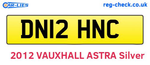 DN12HNC are the vehicle registration plates.