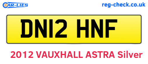 DN12HNF are the vehicle registration plates.