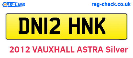 DN12HNK are the vehicle registration plates.