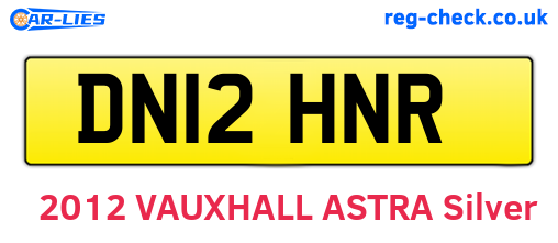 DN12HNR are the vehicle registration plates.