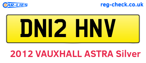 DN12HNV are the vehicle registration plates.