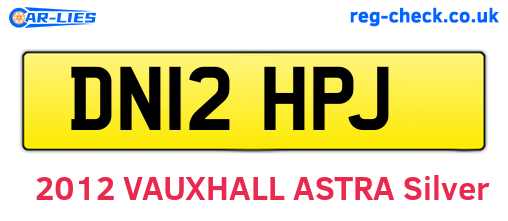 DN12HPJ are the vehicle registration plates.