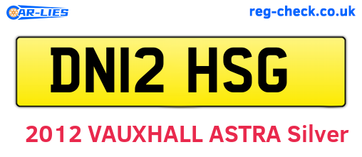 DN12HSG are the vehicle registration plates.