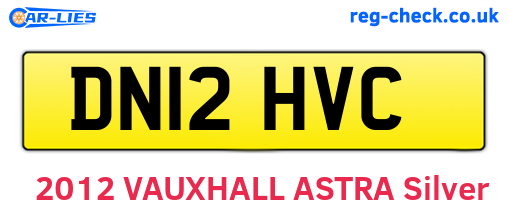 DN12HVC are the vehicle registration plates.