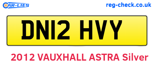 DN12HVY are the vehicle registration plates.