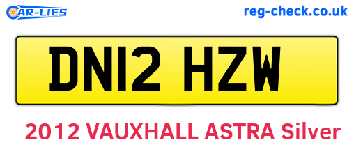 DN12HZW are the vehicle registration plates.