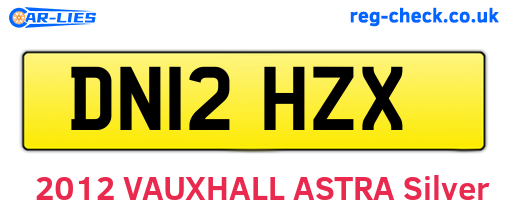 DN12HZX are the vehicle registration plates.