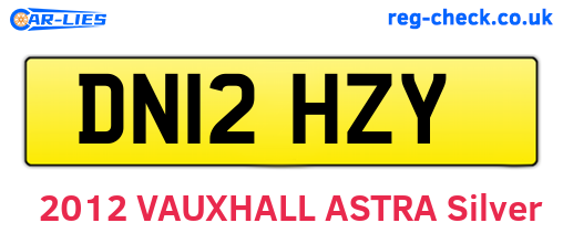 DN12HZY are the vehicle registration plates.