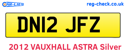 DN12JFZ are the vehicle registration plates.
