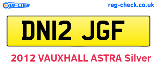 DN12JGF are the vehicle registration plates.