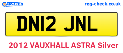 DN12JNL are the vehicle registration plates.