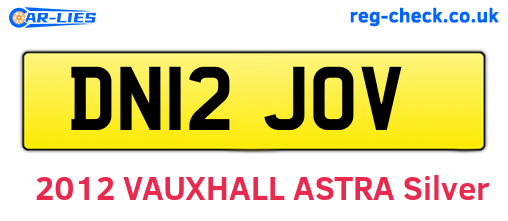 DN12JOV are the vehicle registration plates.