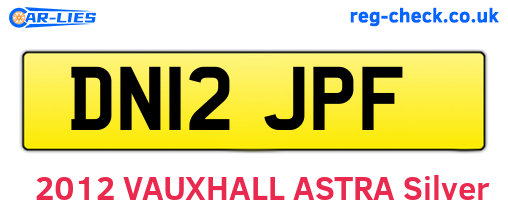 DN12JPF are the vehicle registration plates.