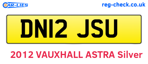 DN12JSU are the vehicle registration plates.