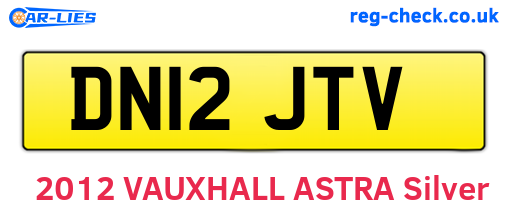 DN12JTV are the vehicle registration plates.