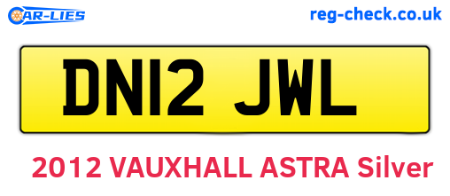 DN12JWL are the vehicle registration plates.