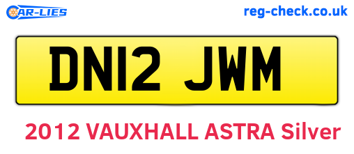 DN12JWM are the vehicle registration plates.