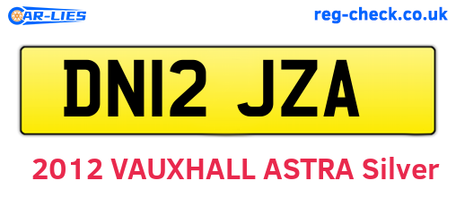 DN12JZA are the vehicle registration plates.