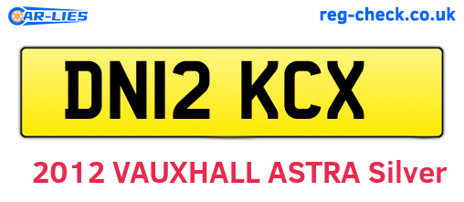 DN12KCX are the vehicle registration plates.