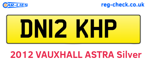 DN12KHP are the vehicle registration plates.
