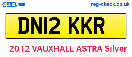 DN12KKR are the vehicle registration plates.