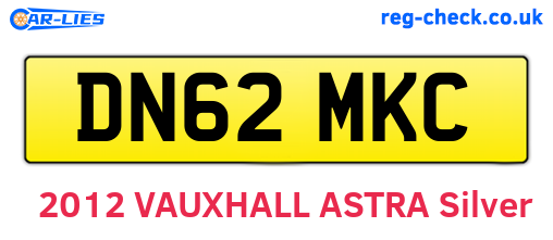 DN62MKC are the vehicle registration plates.