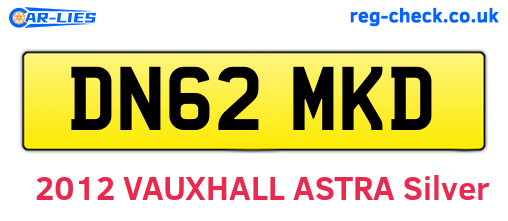 DN62MKD are the vehicle registration plates.