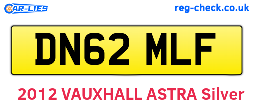 DN62MLF are the vehicle registration plates.