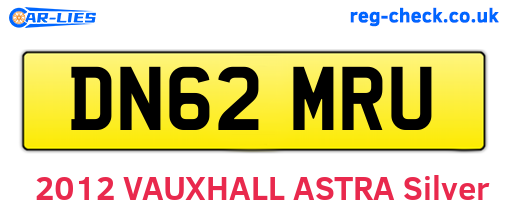 DN62MRU are the vehicle registration plates.