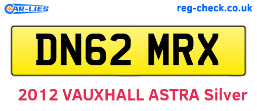 DN62MRX are the vehicle registration plates.