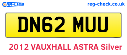 DN62MUU are the vehicle registration plates.