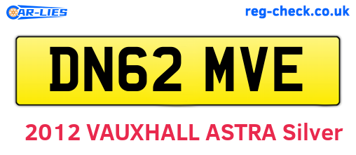 DN62MVE are the vehicle registration plates.