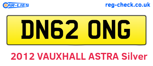 DN62ONG are the vehicle registration plates.